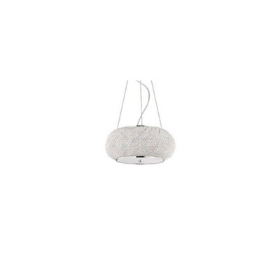 Luminosa Pasha'  6 Light Ceiling Pendant Chrome with Crystals, E14