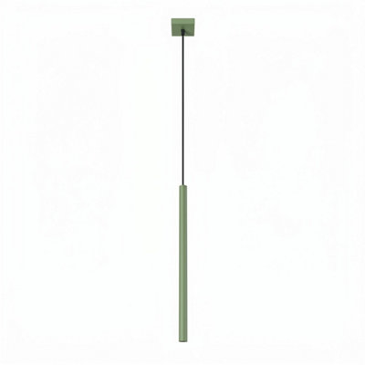 Luminosa Pastelo Slim Pendant Ceiling Light Sage 1x G9