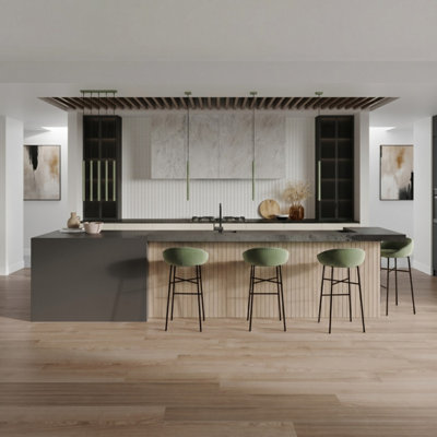 Luminosa Pastelo Slim Pendant Ceiling Light Sage 1x G9