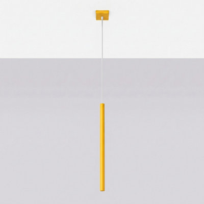Luminosa Pastelo Slim Pendant Ceiling Light Yellow 1x G9