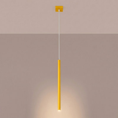 Luminosa Pastelo Slim Pendant Ceiling Light Yellow 1x G9