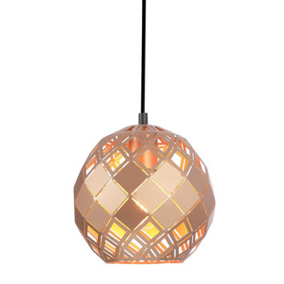 Luminosa Paulela Modern 1 Light Dome Pendant Ceiling Light, E27
