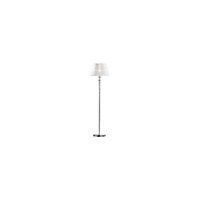 Luminosa Pegaso 1 Light Floor Lamp Chrome, White, Crystal with Organza Shade, E27