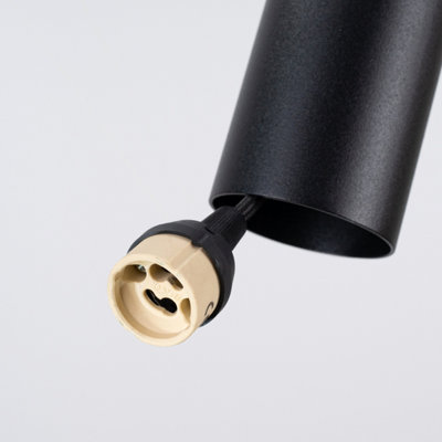 Luminosa Pelta Slim Pendant Ceiling Light Yellow, Black 1x GU10