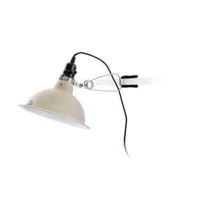 Luminosa Pepper 1 Light Table Clip On Lamp Beige, E27