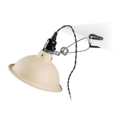 Luminosa Pepper 1 Light Table Clip On Lamp Beige, E27