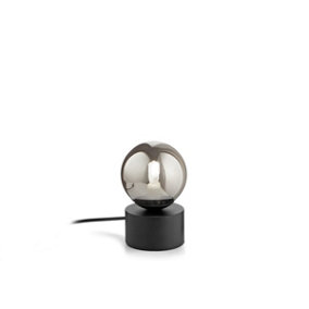 Luminosa PERLAGE Globe Table Lamp Black, In-Built Switch, Non-Dim