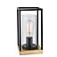 Luminosa Pescasseroli Table Lamp Sand Black And Satin Brass Plate With Clear Glass