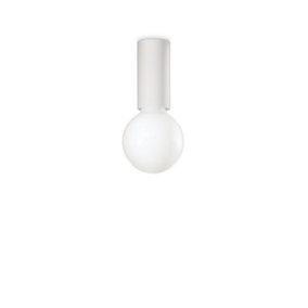 Luminosa Petit Indoor 1 Light Semi Flush Ceiling Lamp White, E27
