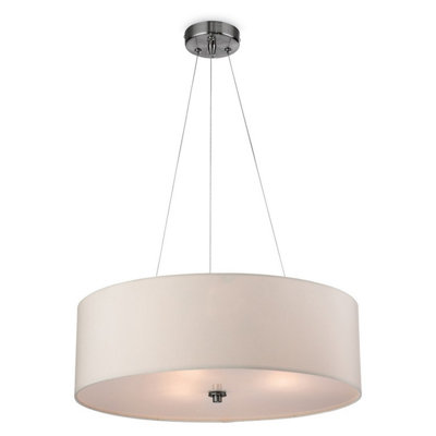 Luminosa Phoenix 3 Light Round Ceiling Pendant Cream, E27