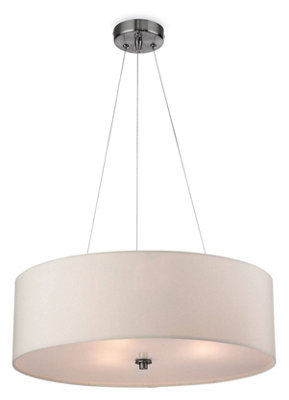 Luminosa Phoenix 3 Light Round Ceiling Pendant Cream, E27