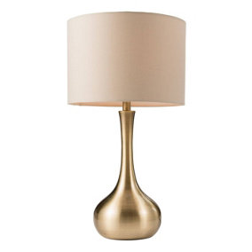 Luminosa Piccadilly Table Touch Lamp Soft Brass, E14