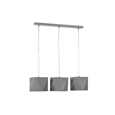 Luminosa Pilar 3 Light Bar Pendant Ceiling Light, Grey