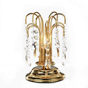 Luminosa Pioggia Glass Table Lamp, Gold