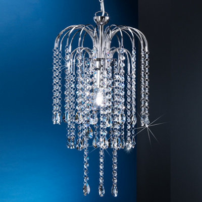 Luminosa Pioggia Pendant Ceiling Light, Chrome