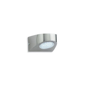 Luminosa Pisa LED Outdoor Wall Light Stainless Steel, White IP44