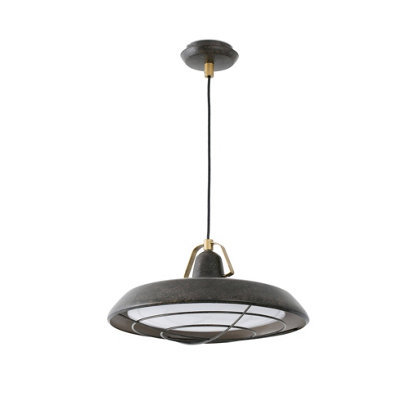 Luminosa Plec LED 1 Light Outdoor Dome Ceiling Pendant Light Old Brown IP44