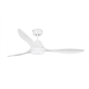 Luminosa Polaris LED White Ceiling Fan with DC Motor Smart - Remote Included, 2700K