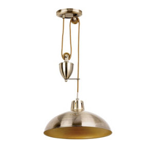 Luminosa Polka Dome Ceiling Pendant Light Antique Brass, E27