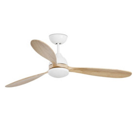 Luminosa Poros LED White Ceiling Fan with DC Motor Smart - Remote Included, 2700K