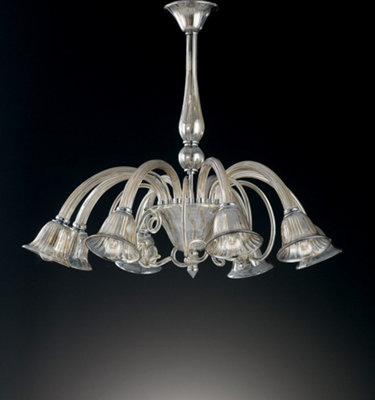 Luminosa POSEIDON 8 Light Multi Arm Pendant Ceiling Light Champagne 93x73cm