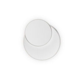 Luminosa Pouche LED Decorative Round Flush Wall Light White, 3000K