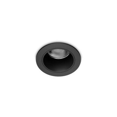 Luminosa Quark 4.9cm LED Recessed Downlight Black 3000K