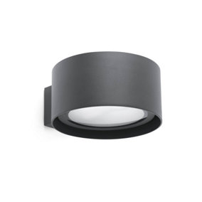 Luminosa Quart LED Outdoor Wall Light Dark Grey IP54