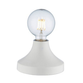 Luminosa Quay Contemporary Table Lamp Gloss White Glaze