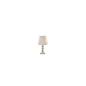 Luminosa Queen 1 Light Medium Table Lamp Gold with Glass Decoration, E27