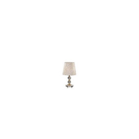 Luminosa Queen 1 Light Small Table Lamp Gold with Glass Decoration, E27
