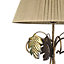 Luminosa Quercia Floor Lamp With Tapered Shade, Bronze Green