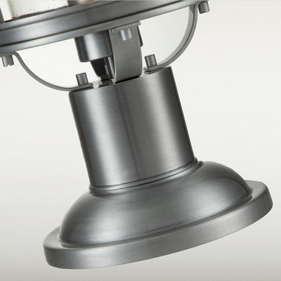 Luminosa Quoizel Booker Outdoor Pedestal Light Industrial Aluminium, IP44