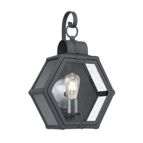 Luminosa Quoizel Heath Outdoor Wall Lantern Mottled Black, IP44