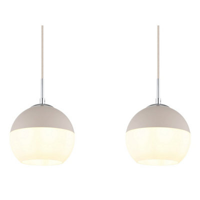 Luminosa Ragusa Bar Pendant Ceiling Light Matt Sand 3x E27