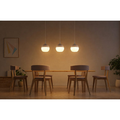 Luminosa Ragusa Bar Pendant Ceiling Light Matt Sand 3x E27