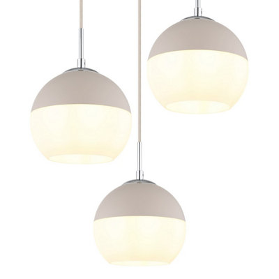 Luminosa Ragusa Cluster Pendant Ceiling Light Matt Sand 3x E27