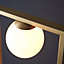 Luminosa Ravello 3 Light Floor Lamp Brushed Gold Finish & Gloss Opal Glass