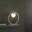 Luminosa Ravello Table Lamp Brushed Silver Finish & Gloss Opal Glass