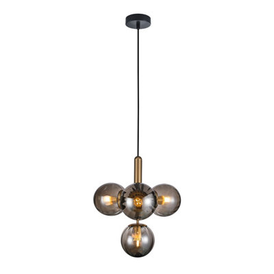 Luminosa Ravena Modern 4 Light Globe Pendant Ceiling Light, E27 LED