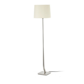 Luminosa Rem Floor Lamp Round Tappered Shade White, E27