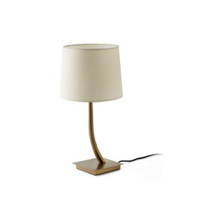 Luminosa Rem Table Lamp Round Tapered Beige, E27