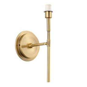 Luminosa Rennes Fitting Only Wall Lamp, Antique Brass Plate
