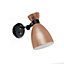 Luminosa Retro 1 Light Indoor Adjustable Wall Lamp Copper, E14