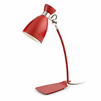Luminosa Retro Desk Lamp White, Red, E14