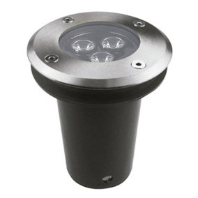 Luminosa Ringo LED 3 Light Recessed Outdoor Ground Light Stainless Steel IP67