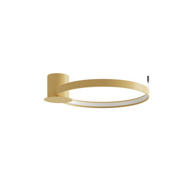 Luminosa Rio Integrated Led Semi Flush Light Golden
