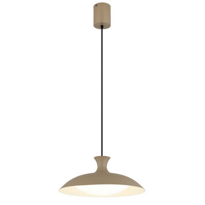 Luminosa Rocha Dome Pendant Ceiling Light Matt Sand LED 3000/4000/6000K