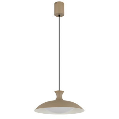 Luminosa Rocha Dome Pendant Ceiling Light Matt Sand LED 3000/4000/6000K