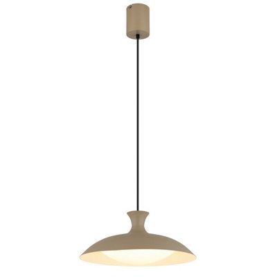 Luminosa Rocha Dome Pendant Ceiling Light Matt Sand LED 3000/4000/6000K